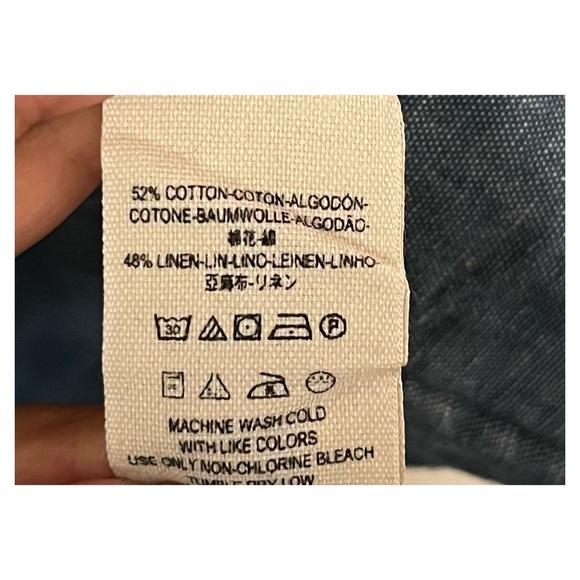 Free People Show Me Some Shoulder Chambray Top - Size: M - Great Condition - Picture 8 of 9